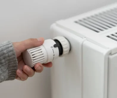 Vypínáte topení, abyste ušetřili? Škodíte si. S tímhle trikem získáte mnohem více Detail ruky, která otáčí hlavicí termostatu na bílém radiátoru, za účelem snížení teploty v místnosti.