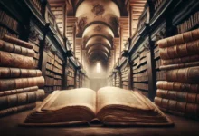 Starožitné knihy v knihovně