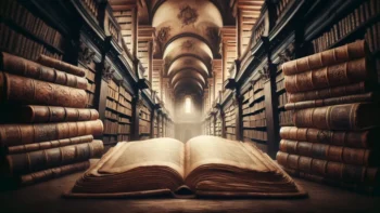 Starožitné knihy v knihovně