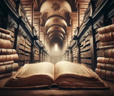 Starožitné knihy v knihovně